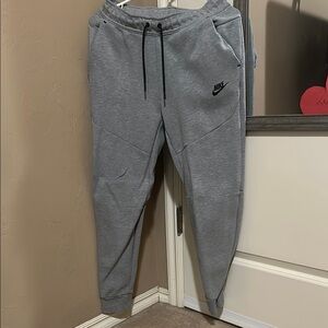 Nike tech Gray Joggers with Black Logo